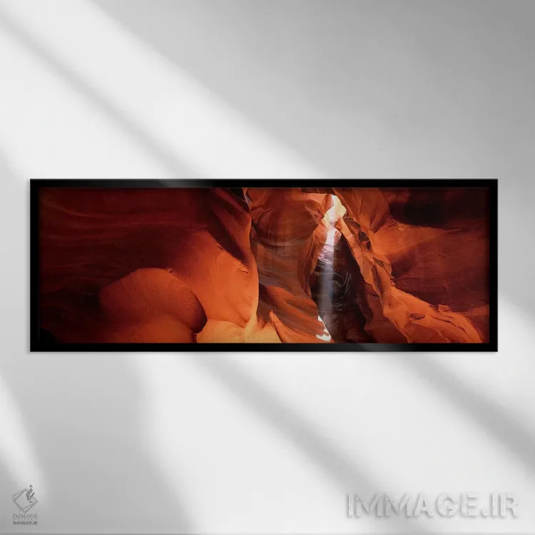 تابلو دکوراتیو Antelope Canyon, Arizona, USA,تابش پرتو نور خورشید، دره… اثر پانورامیک ایمجز - نمای قابدار مشکی