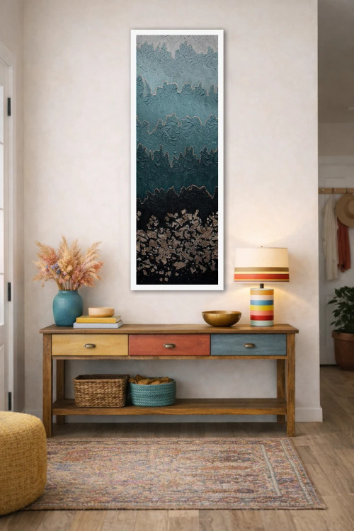 تابلو انتزاعی مه آلود اثر ندا خطیب - D1W