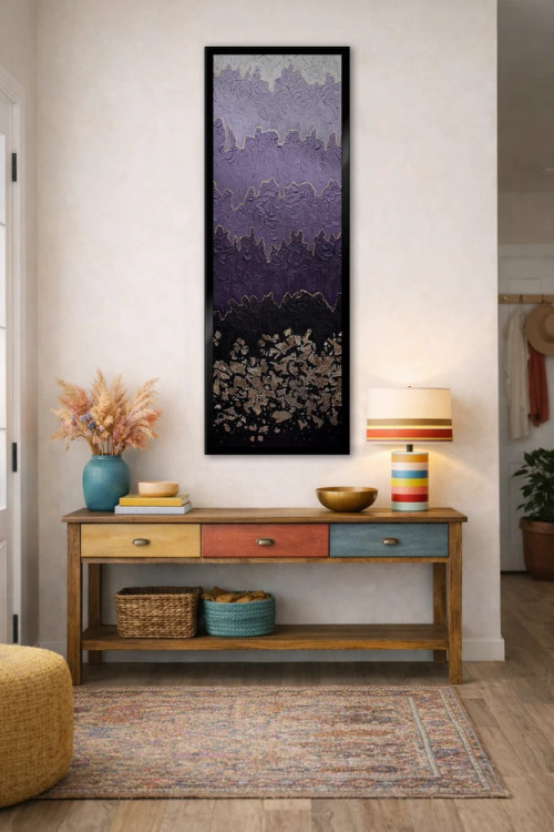 تابلو انتزاعی مه آلود اثر ندا خطیب - D1B