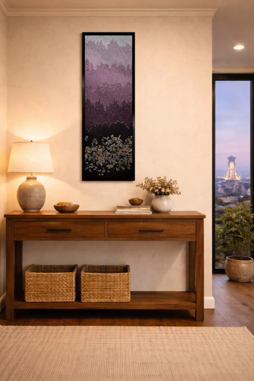 تابلو انتزاعی مه آلود اثر ندا خطیب - D2B