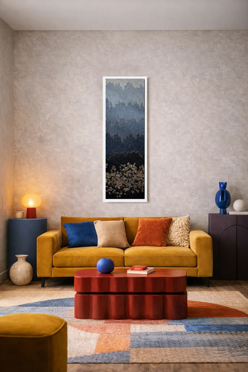 تابلو انتزاعی مه آلود اثر ندا خطیب - D1W