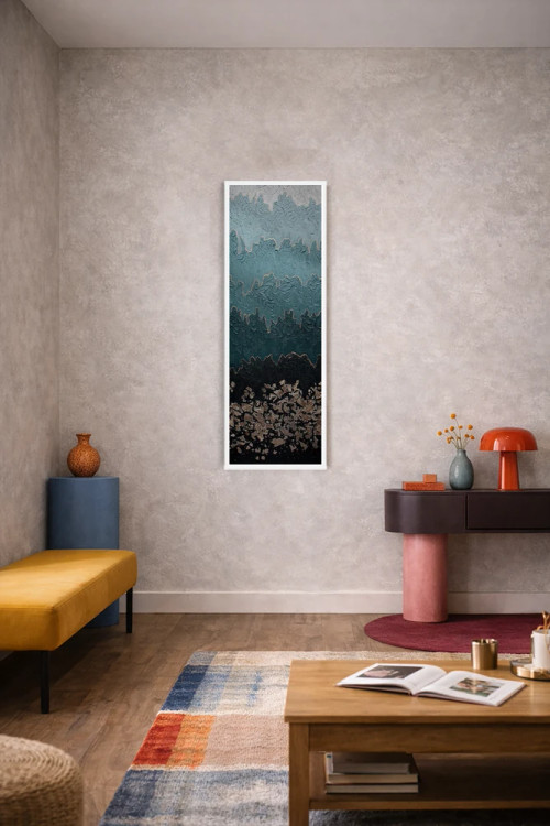 تابلو انتزاعی مه آلود اثر ندا خطیب - D4W