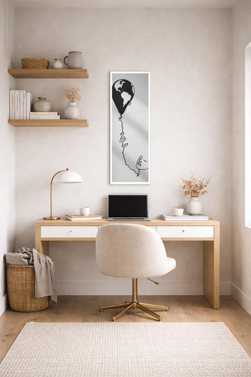 تابلو مینیمال روی زمین پرواز کن اثر نینهول - D2W