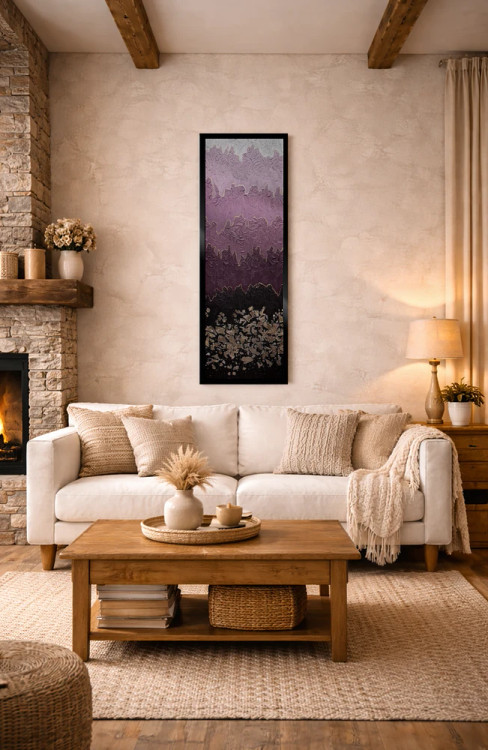 تابلو انتزاعی مه آلود اثر ندا خطیب - D3B