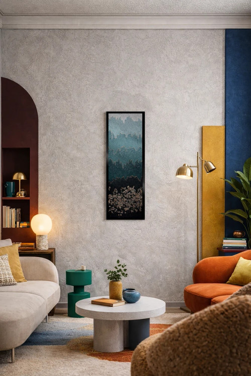 تابلو انتزاعی مه آلود اثر ندا خطیب - D5B