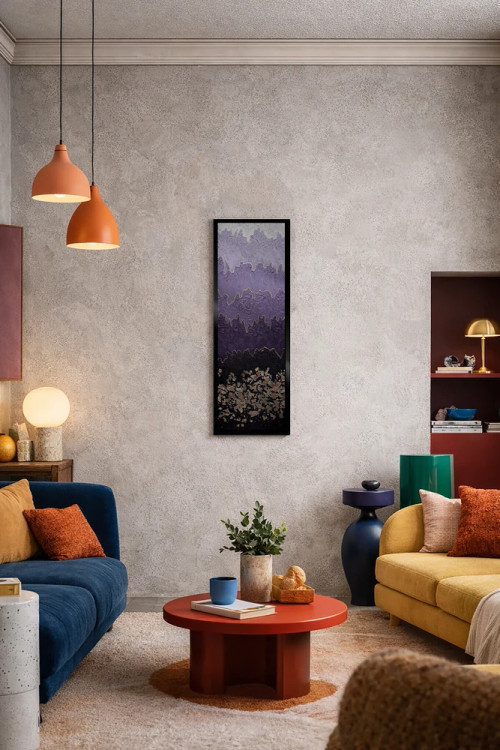 تابلو انتزاعی مه آلود اثر ندا خطیب - D4B