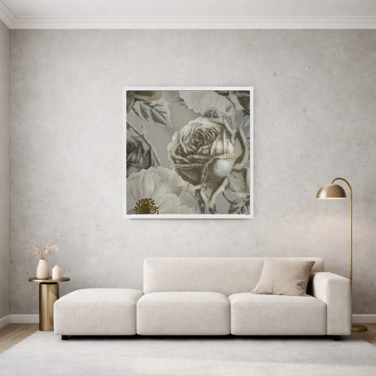 تابلو دکوراتیو مربع گلدار اثر کیمبرلی آلن - D1B