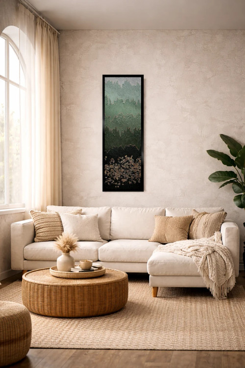 تابلو انتزاعی مه آلود اثر ندا خطیب - D5B