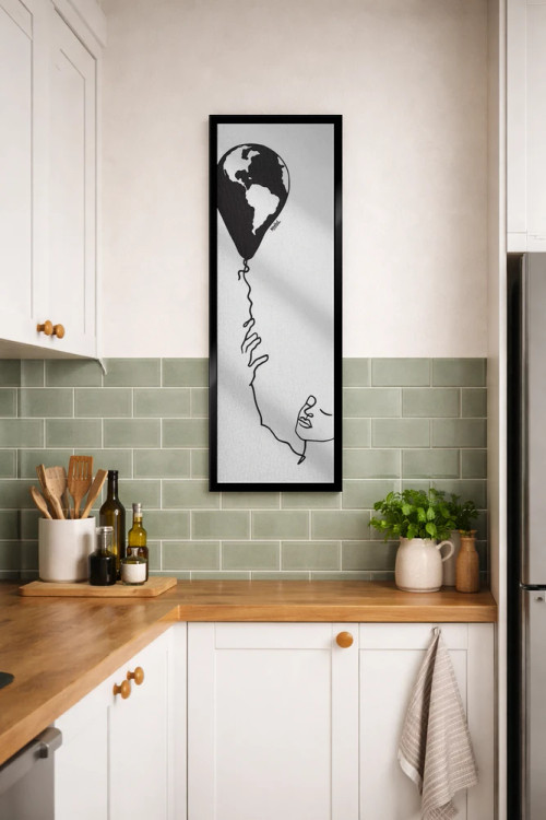 تابلو مینیمال روی زمین پرواز کن اثر نینهول - D5B