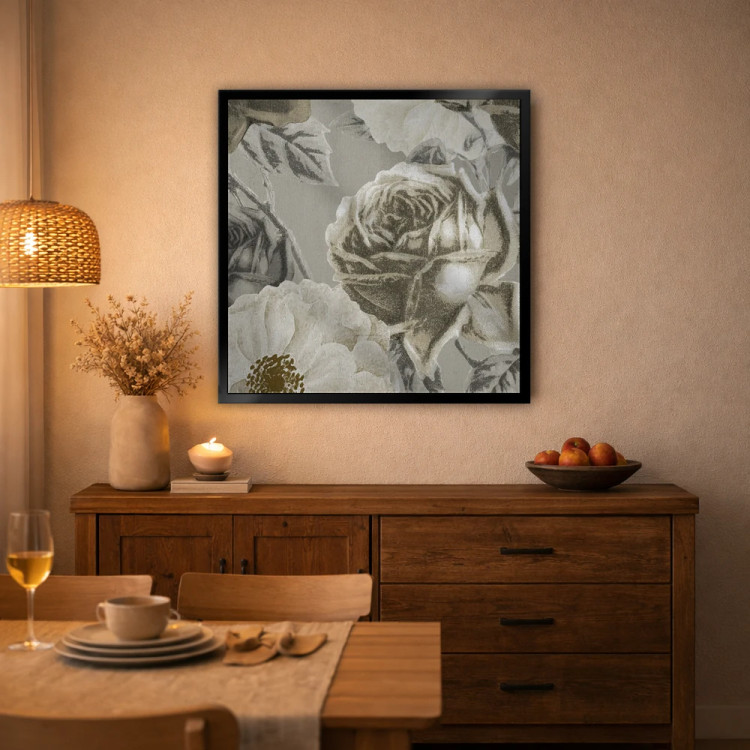 تابلو دکوراتیو مربع گلدار اثر کیمبرلی آلن - D3B