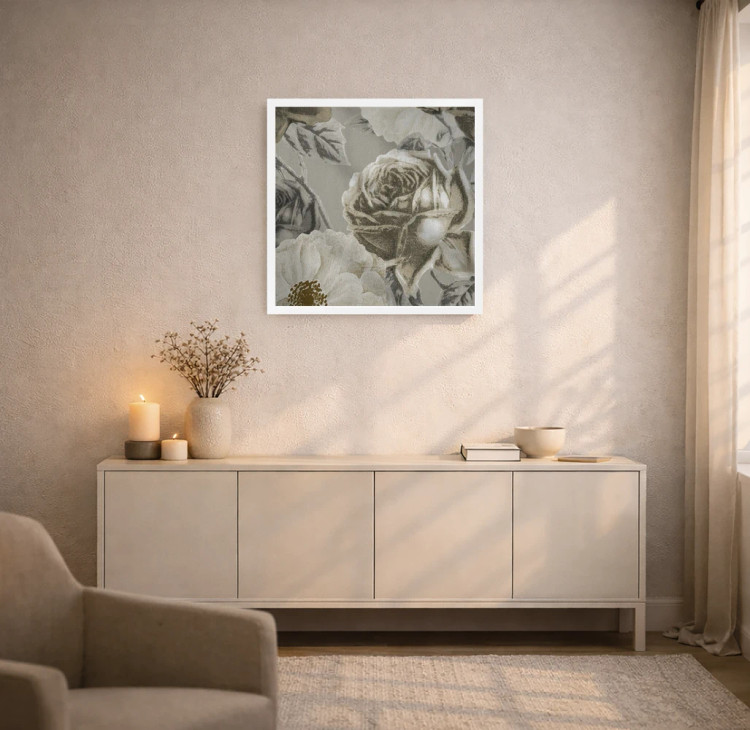 تابلو دکوراتیو مربع گلدار اثر کیمبرلی آلن - D4W