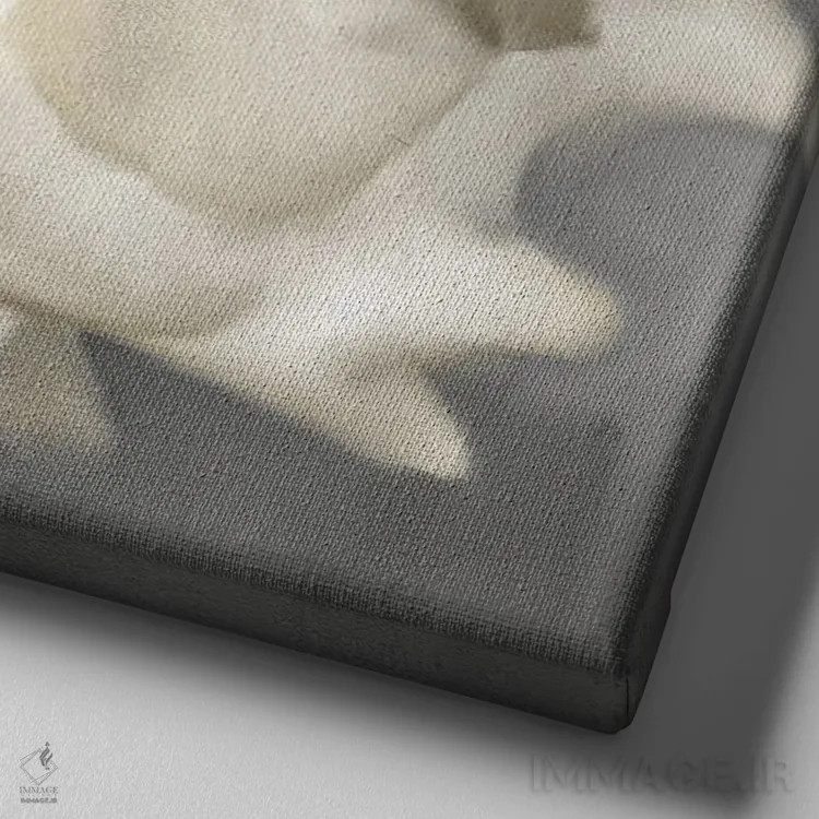 تابلو دکوراتیو رز طلایی اثر کیمبرلی آلن - نمای نزدیک بافت بوم