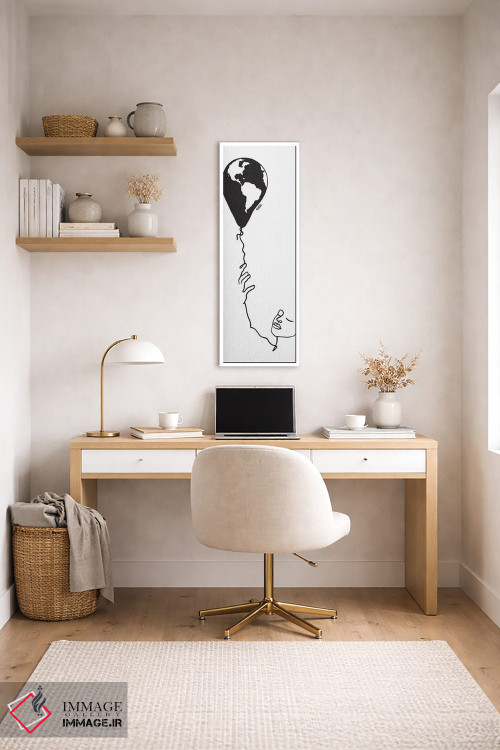 تابلو مینیمال روی زمین پرواز کن اثر نینهول - D2W