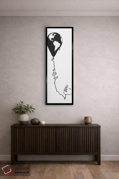 تابلو مینیمال روی زمین پرواز کن اثر نینهول - D4B