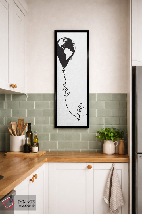 تابلو مینیمال روی زمین پرواز کن اثر نینهول - D5B