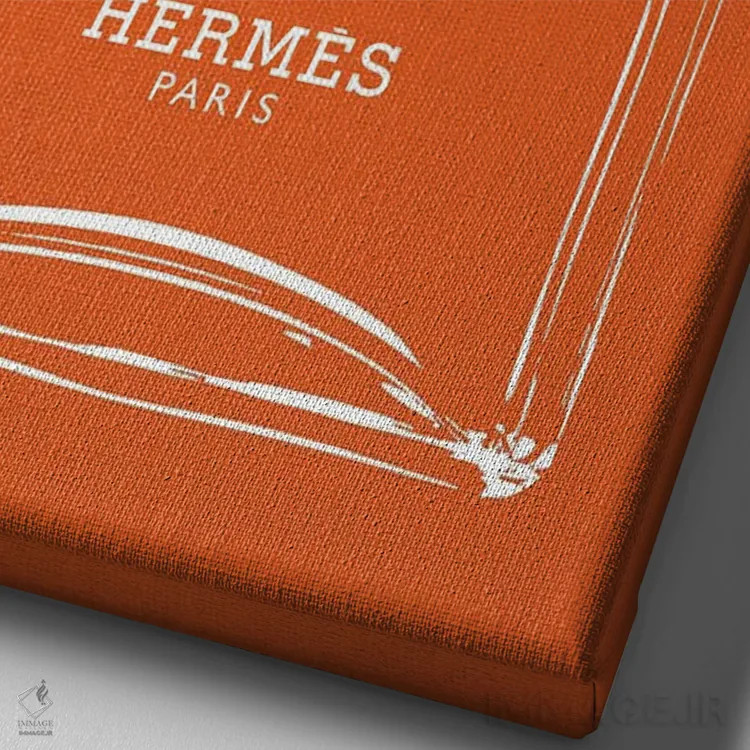 تابلو دکوراتیو هرمس سفید اثر فرانک آموروسو - نمای نزدیک بافت بوم