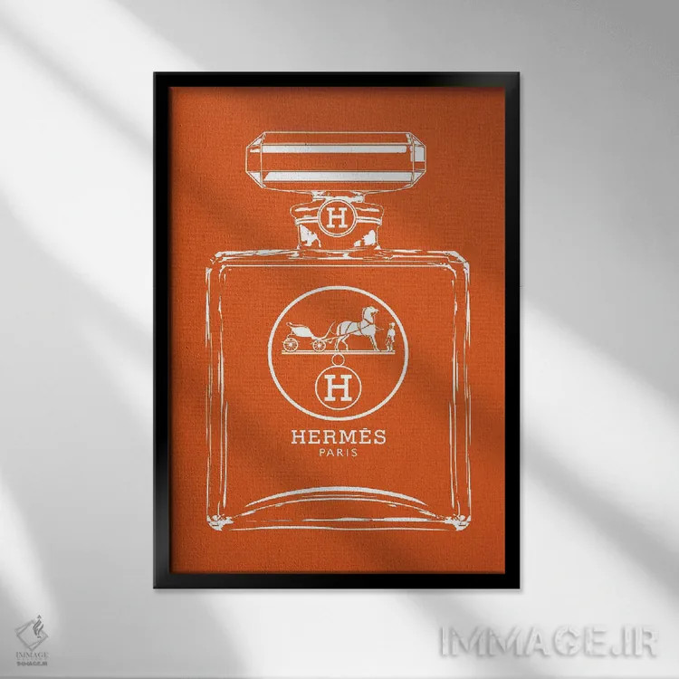 تابلو دکوراتیو هرمس سفید اثر فرانک آموروسو - نمای قابدار مشکی