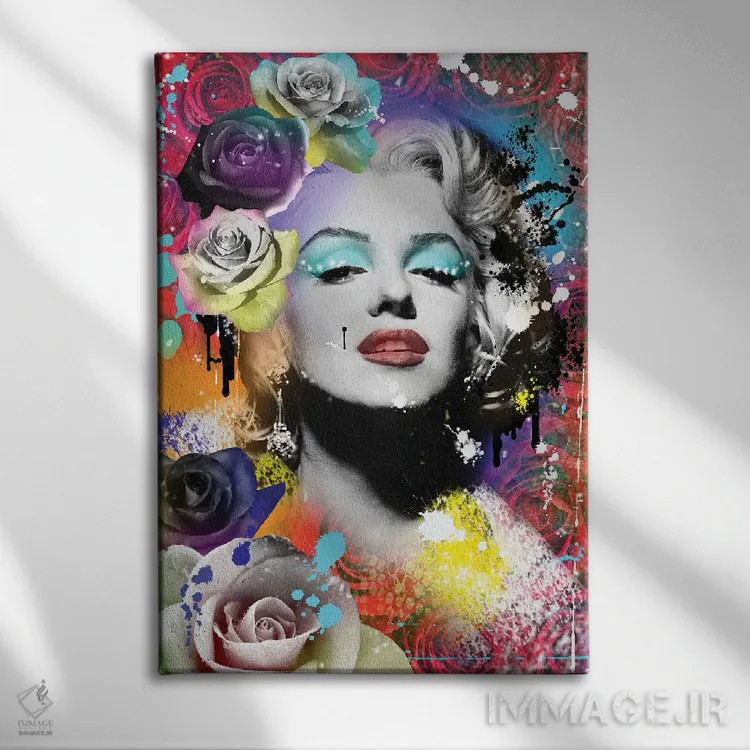 تابلو دکوراتیو مرلین مونرو اثر فرانک آموروسو - نمای روبهرو روی دیوار