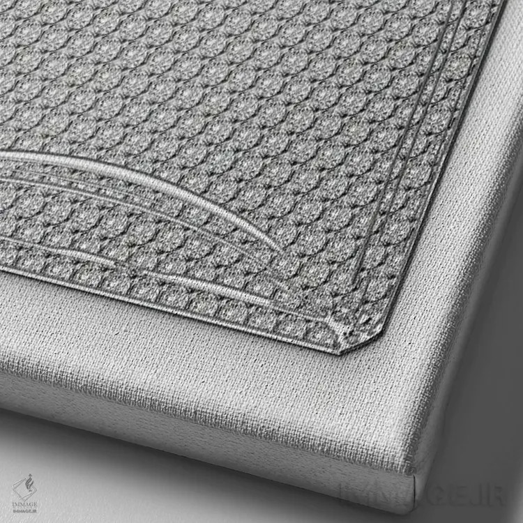 تابلو دکوراتیو بطری شنل اثر فرانک آموروسو - نمای نزدیک بافت بوم