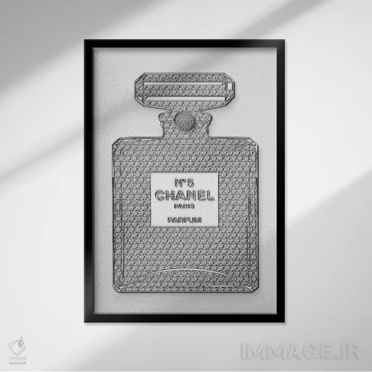 تابلو دکوراتیو بطری شنل اثر فرانک آموروسو - نمای قابدار مشکی