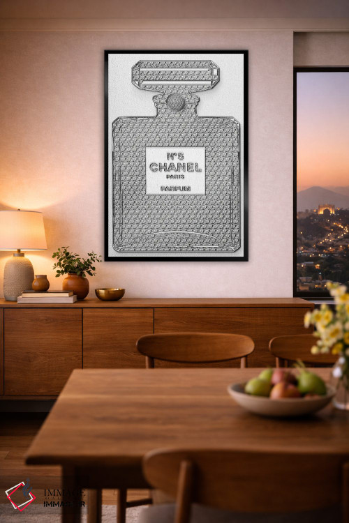 تابلو دکوراتیو بطری شنل اثر فرانک آموروسو - D3B