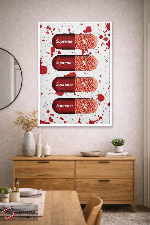 تابلو دکوراتیو قرص سوپریم اثر فرانک آموروسو - D1W