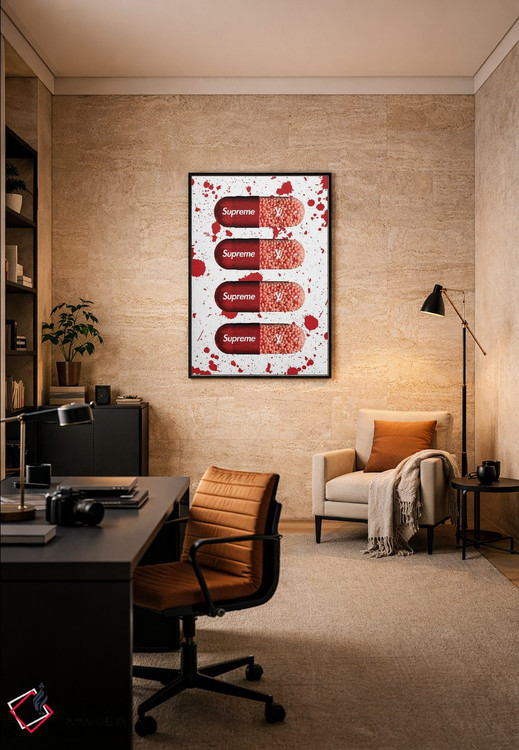 تابلو دکوراتیو قرص سوپریم اثر فرانک آموروسو - D6B