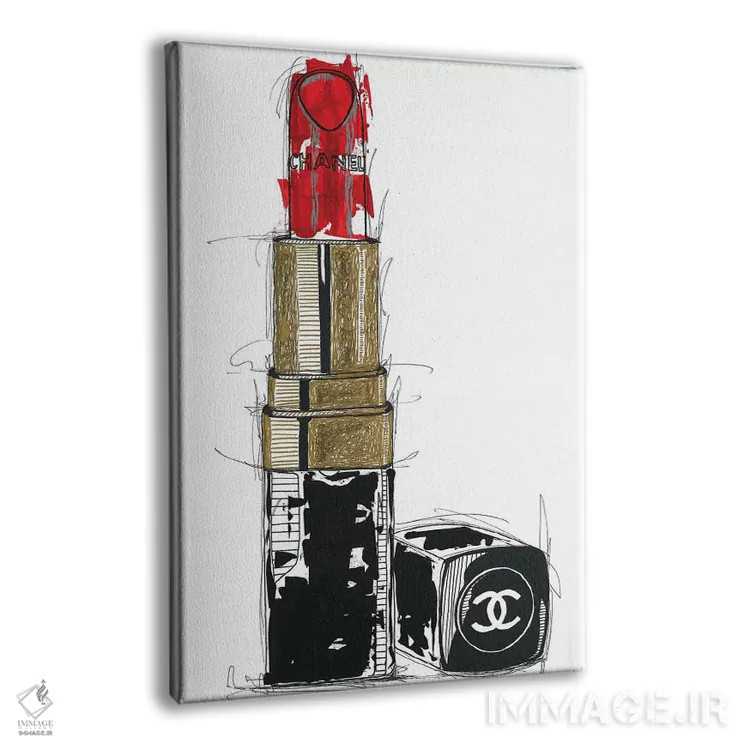 تابلو دکوراتیو شانل روژ اثر فرانک باندا - نمای پرسپکتیو محصول