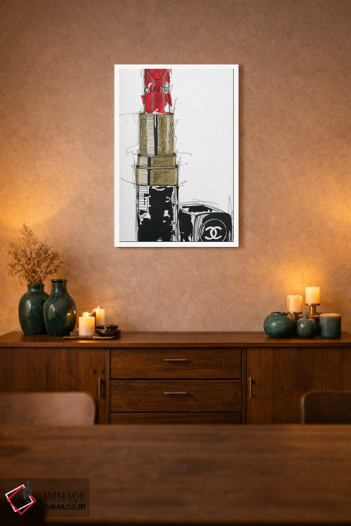 تابلو دکوراتیو شانل روژ اثر فرانک باندا - D1W