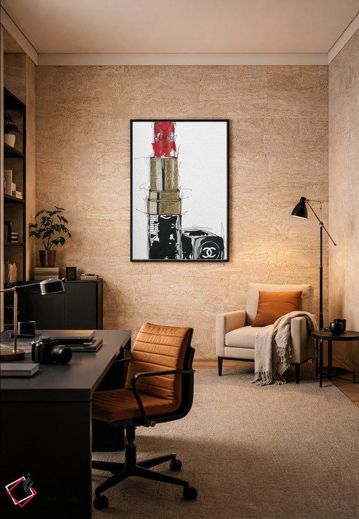 تابلو دکوراتیو شانل روژ اثر فرانک باندا - D6B