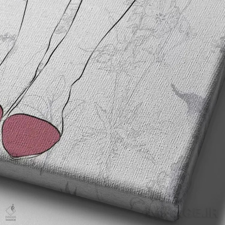 تابلو دکوراتیو الهام بخش اثر فایو بای فایو کالکتیو - نمای نزدیک بافت بوم