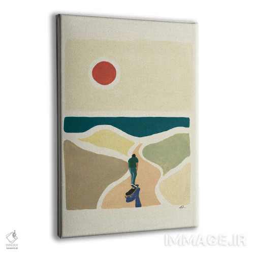 تابلو مینیمال به راهت ادامه بده اثر فابیان لاواتر - نمای پرسپکتیو محصول