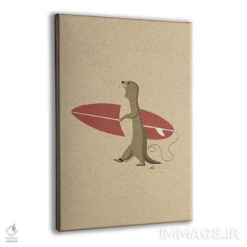 تابلو دکوراتیو سمور موج سوار II اثر فابیان لاواتر - نمای پرسپکتیو محصول