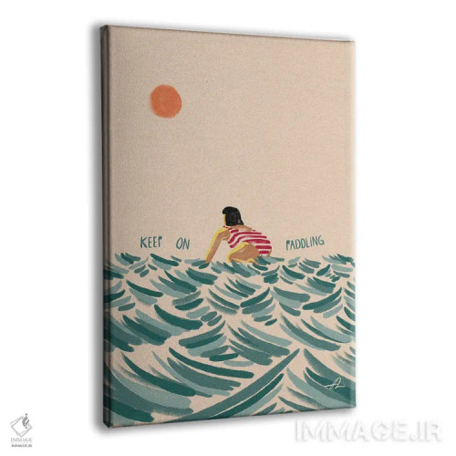 تابلو دکوراتیو پاروزدن را ادامه بده اثر فابیان لاواتر - نمای پرسپکتیو محصول