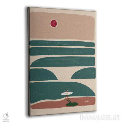 تابلو مینیمال رهگذر اثر فابیان لاواتر - نمای پرسپکتیو محصول