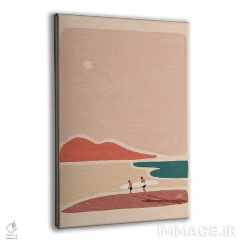 تابلو مینیمال دوستان و تخته ها اثر فابیان لاواتر - نمای پرسپکتیو محصول