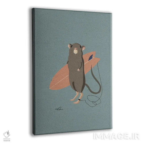 تابلو دکوراتیو موش موج سوار اثر فابیان لاواتر - نمای پرسپکتیو محصول