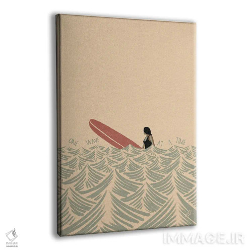 تابلو مینیمال هر بار یک موج اثر فابیان لاواتر - نمای پرسپکتیو محصول