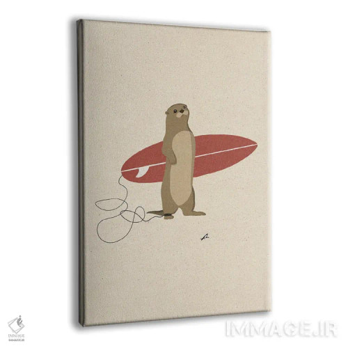 تابلو دکوراتیو سمور موج سوار اثر فابیان لاواتر - نمای پرسپکتیو محصول