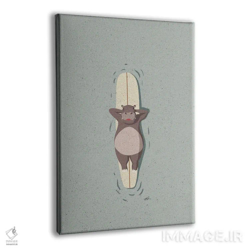 تابلو دکوراتیو اسبی موج سوار اثر فابیان لاواتر - نمای پرسپکتیو محصول