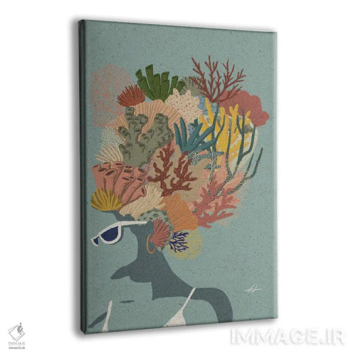 تابلو دکوراتیو بانوی مرجانی اثر فابیان لاواتر - نمای پرسپکتیو محصول