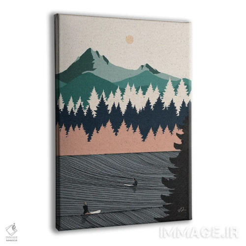 تابلو دکوراتیو در میان درختان کاج اثر فابیان لاواتر - نمای پرسپکتیو محصول