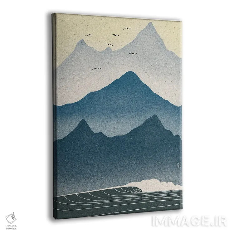 تابلو مینیمال صبح های آبی اثر فابیان لاواتر - نمای پرسپکتیو محصول