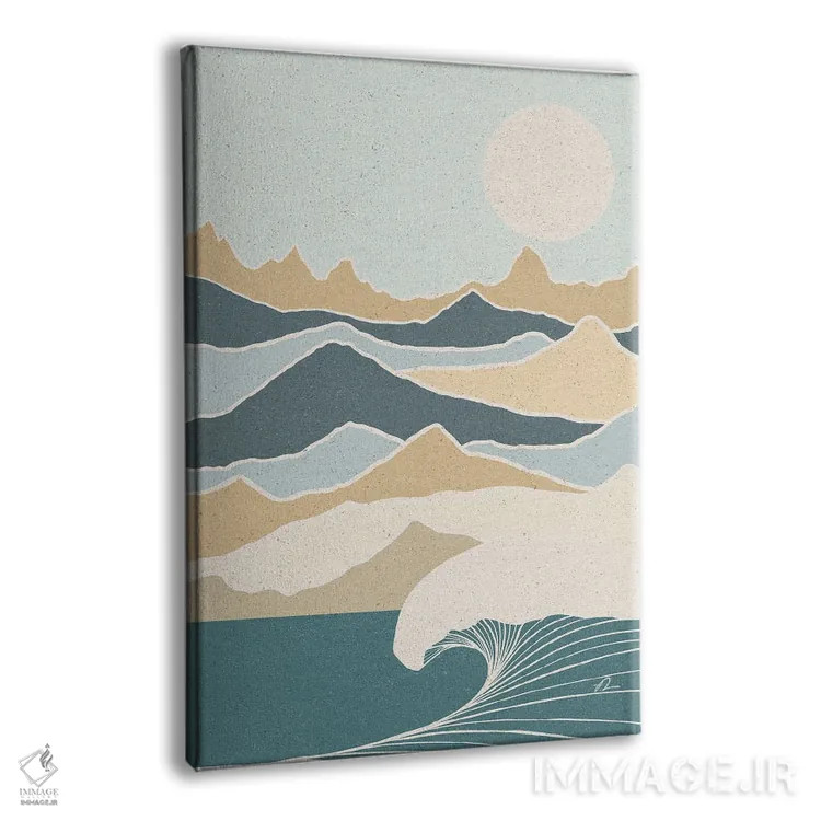 تابلو مینیمال آرام اثر فابیان لاواتر - نمای پرسپکتیو محصول