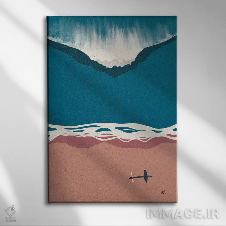 تابلو مینیمال بازی ذهنی اثر فابیان لاواتر - نمای روبهرو روی دیوار