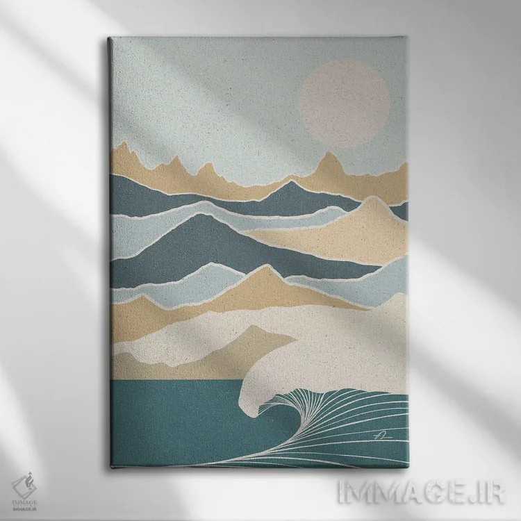 تابلو مینیمال آرام اثر فابیان لاواتر - نمای روبهرو روی دیوار