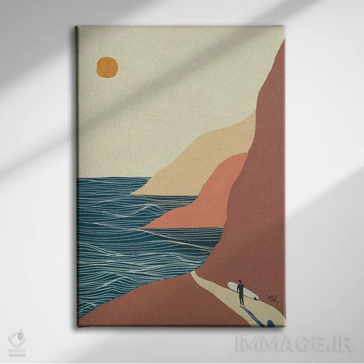 تابلو مینیمال کاوش اثر فابیان لاواتر - نمای روبهرو روی دیوار