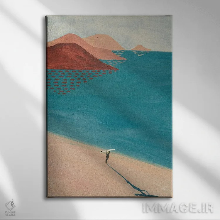 تابلو مینیمال به آن عادت نخواهم کرد اثر فابیان لاواتر - نمای روبهرو روی دیوار