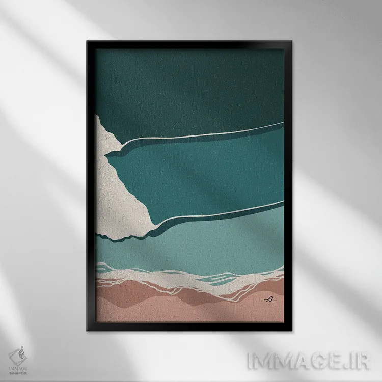 تابلو مینیمال دیدگاه اثر فابیان لاواتر - نمای قابدار مشکی