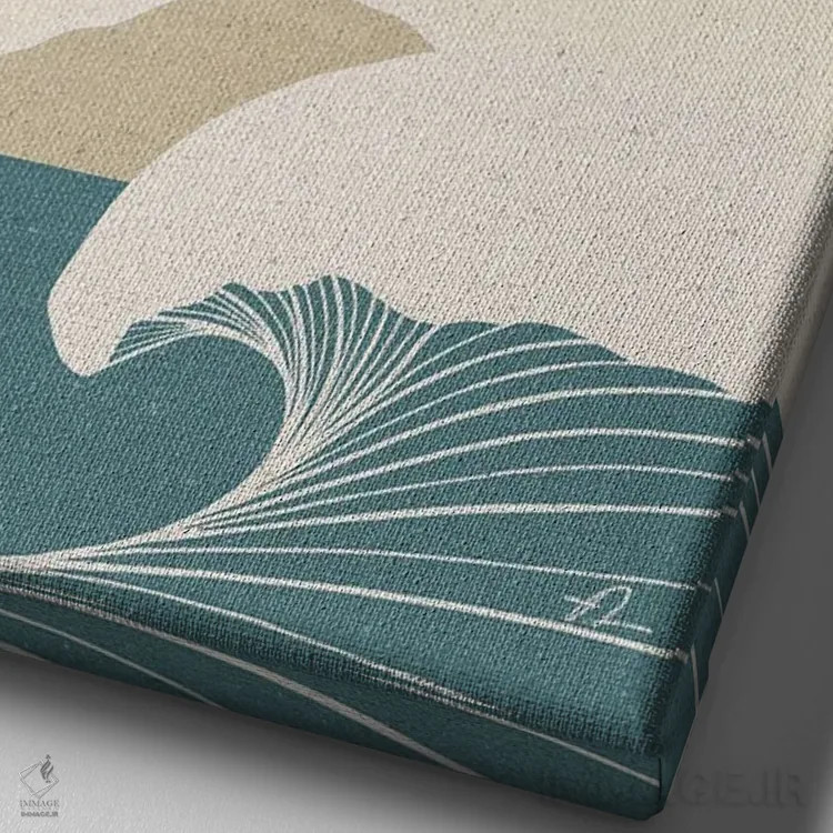 تابلو مینیمال آرام اثر فابیان لاواتر - نمای نزدیک بافت بوم